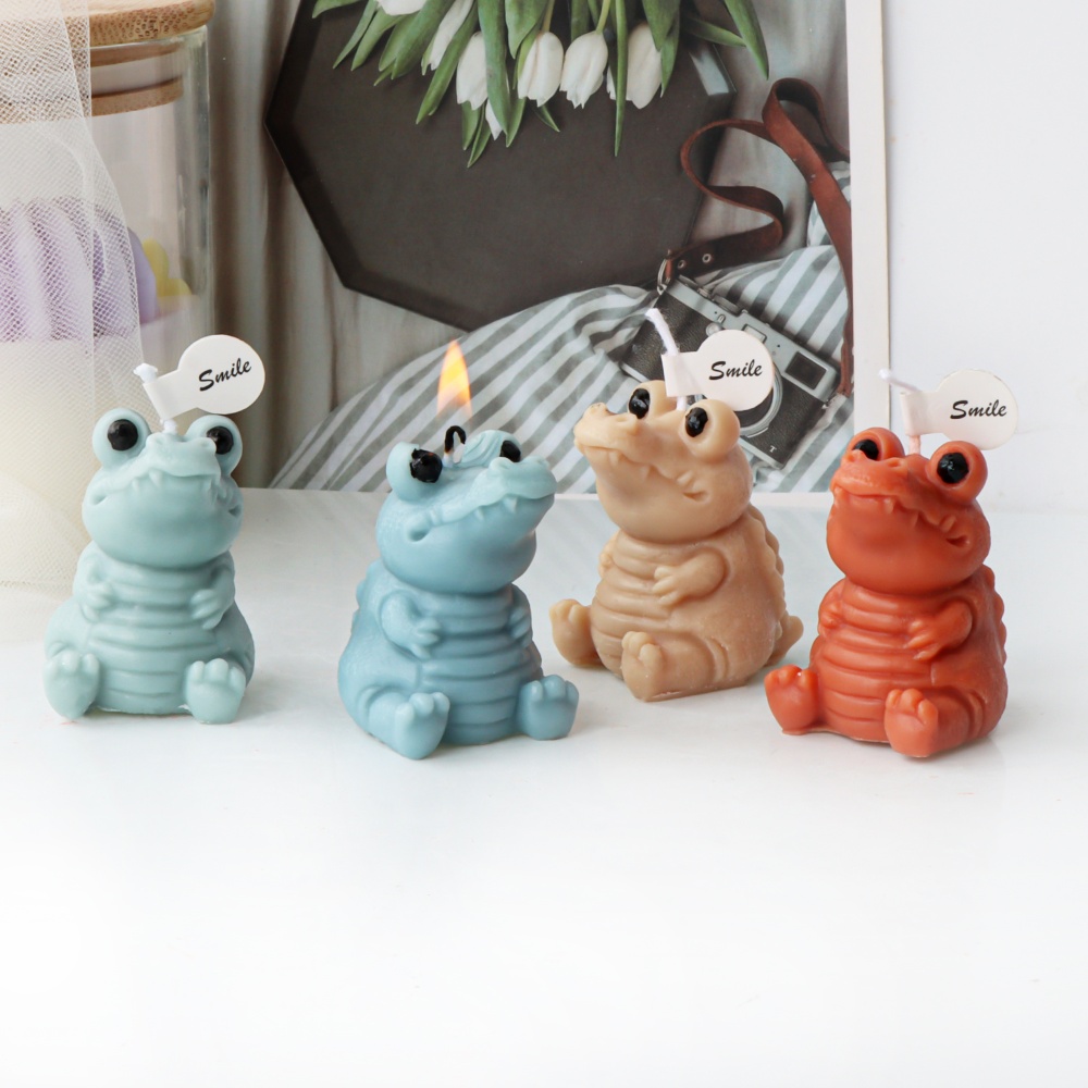 Soap Making Gifts - 3D Cute Crocodile Candle Silicone Mold
