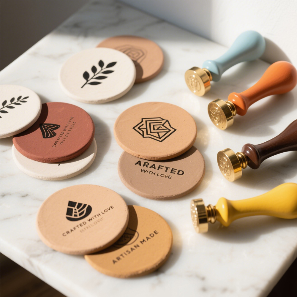 Soap Stamp Custom - Customize Clay Stamps Personalized Pottery Clay