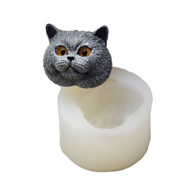 Natural Making Soap - Silicone Mold Short-haired Cat Shaped Handmade