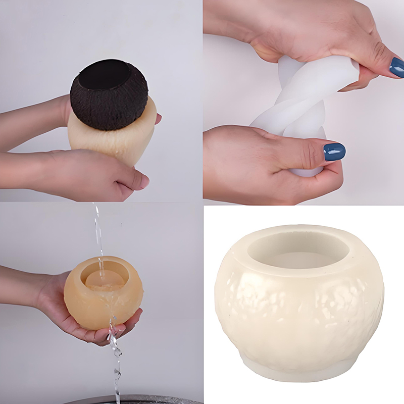 Natural Making Soap - 3D Simulation Coconut Silicone Mold Aromatherapy
