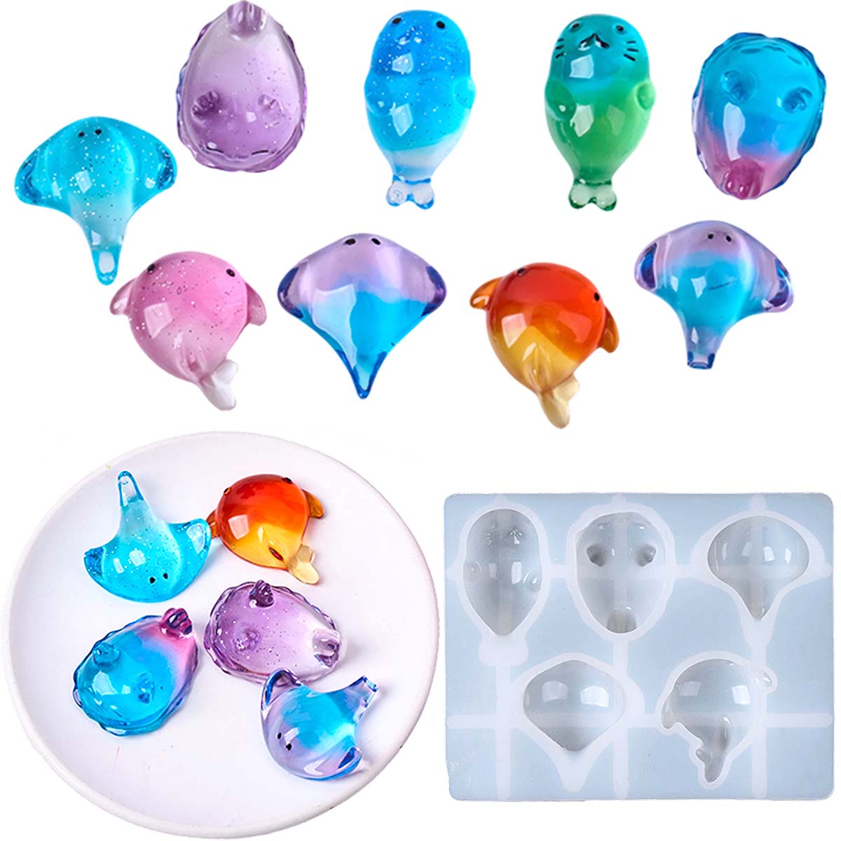 Soap Making Accessories - 3D Healing Kawaii Manta Ray Whale