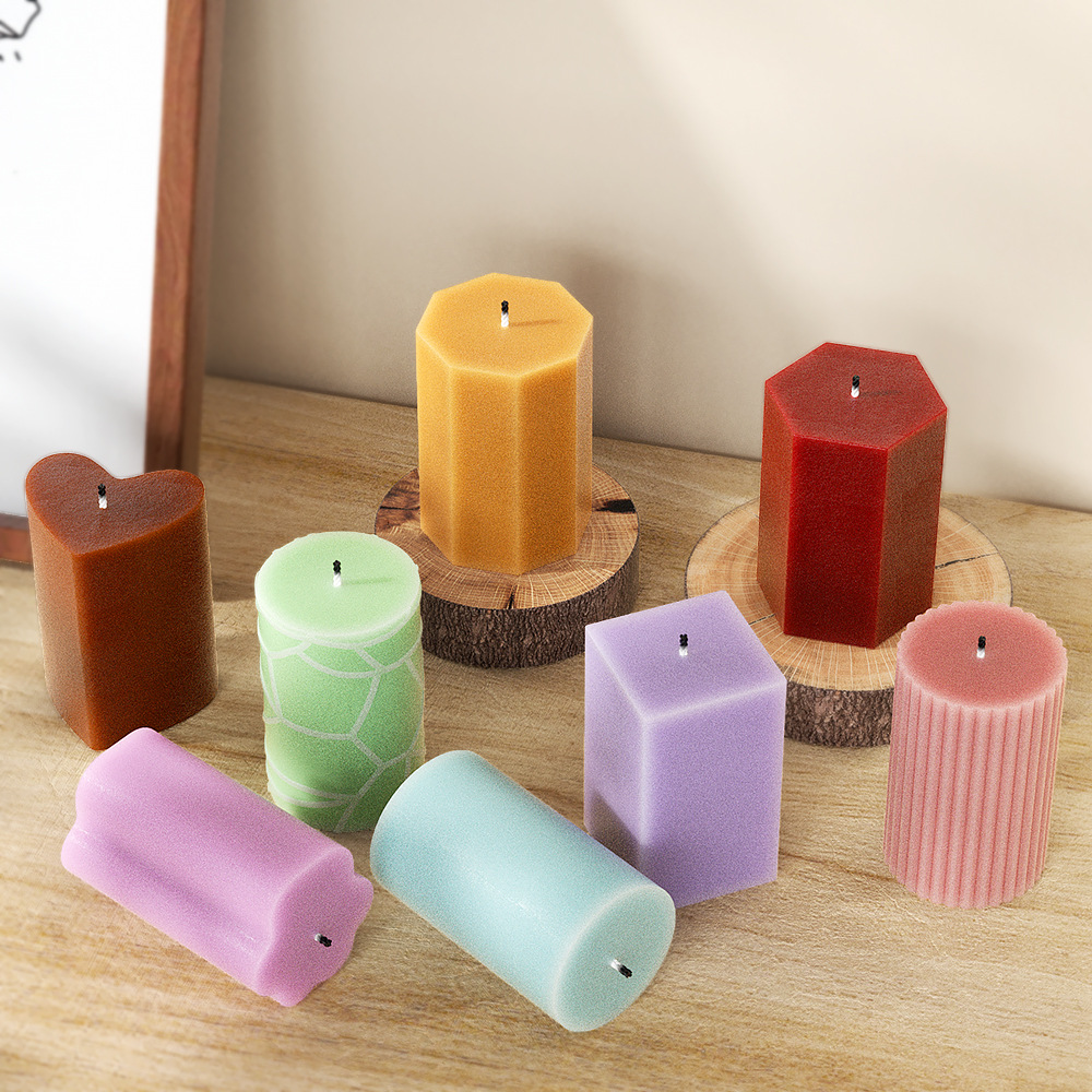 Soap Making Gifts - Geometry Column Silicone Mold for Candle