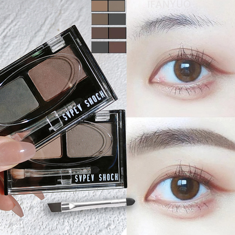 Mica Powder Colorant - Two-Color Eyebrow Powder Shadow Waterproof and