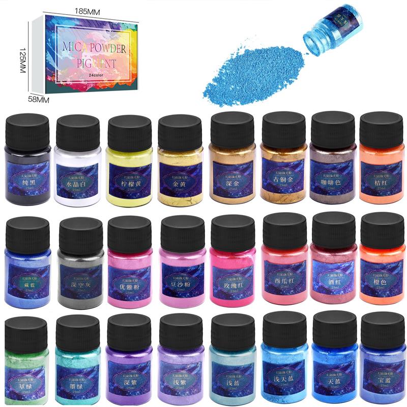 Mica Powder Colorant - 24Colors Epoxy Resin Dye Mica Powder