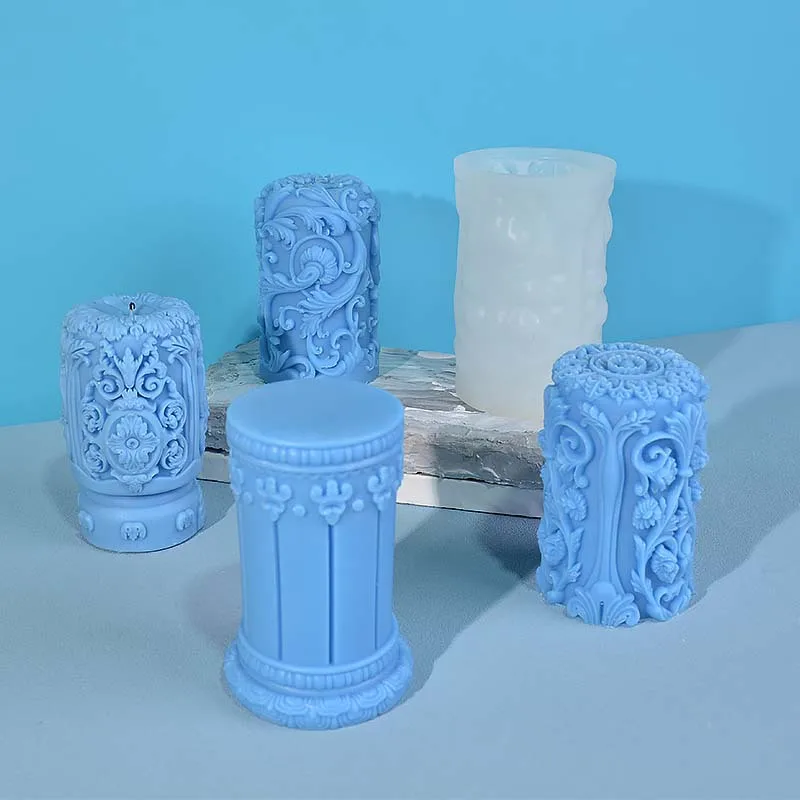 Soap Making Gifts - Carved Roman Column Candle Silicone Mold