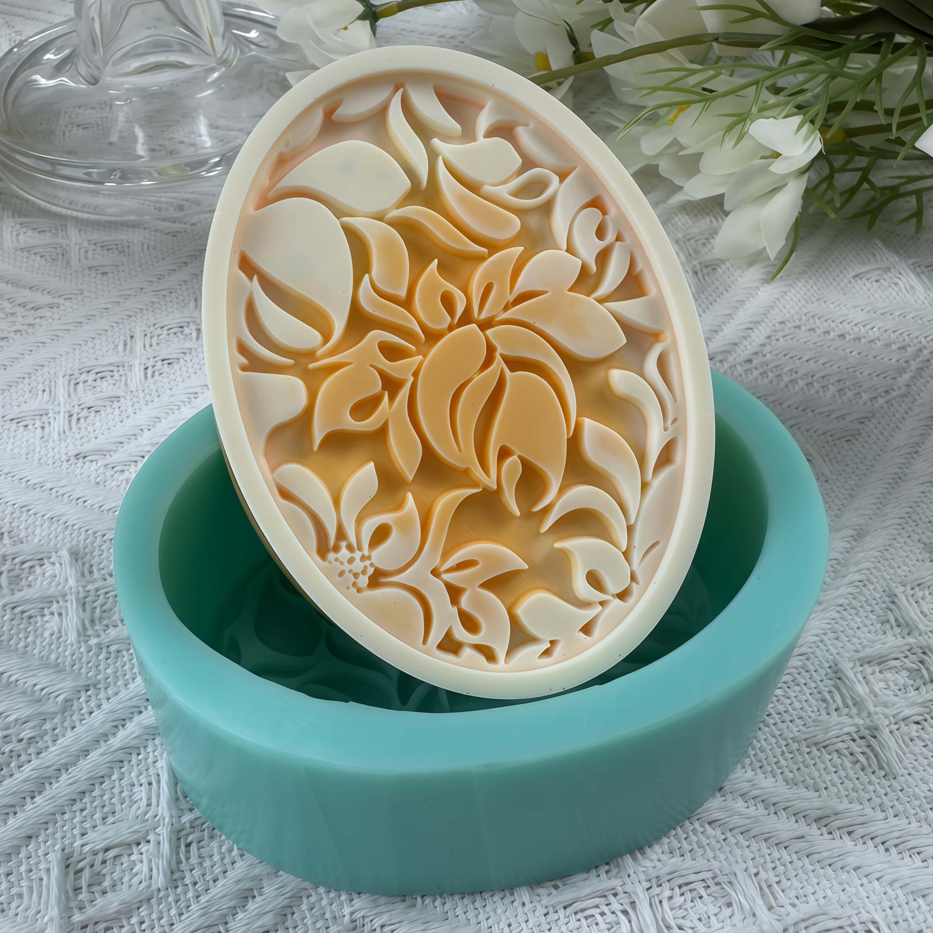 Oval Flower Soap Molds DIY Sil - Soap Making Book recension och pris