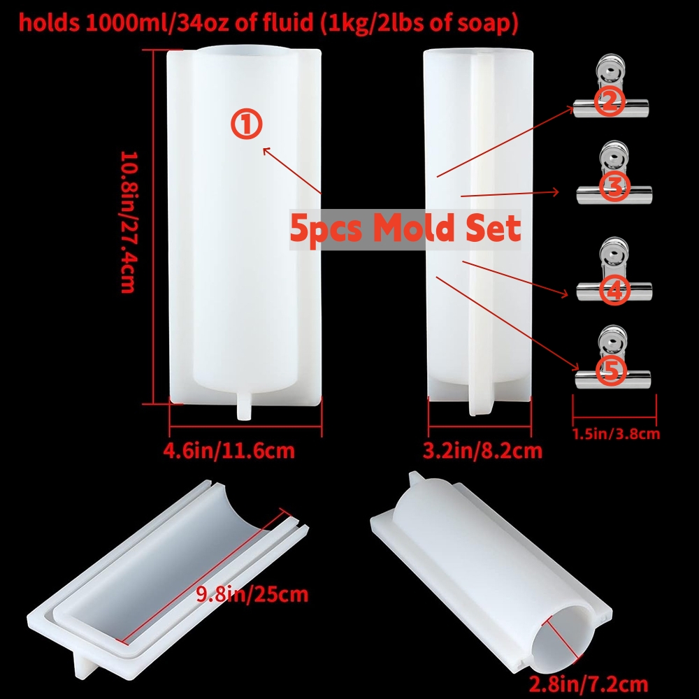 Big Cylinder Tube Soap Mold wi - Soap Making Book recension och pris