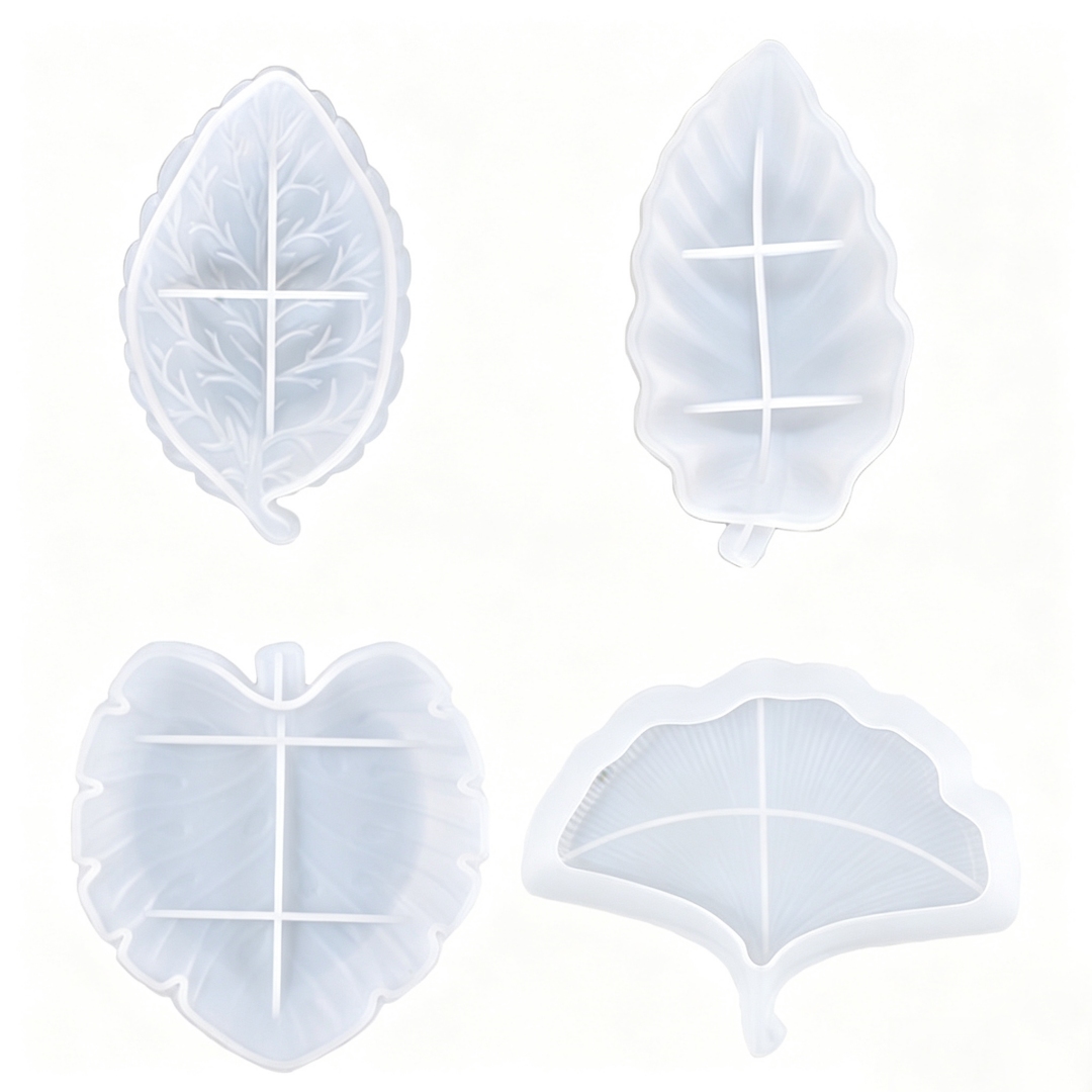4 Styles Leaf Silicone Resin M - Soap Making Dish recension och pris