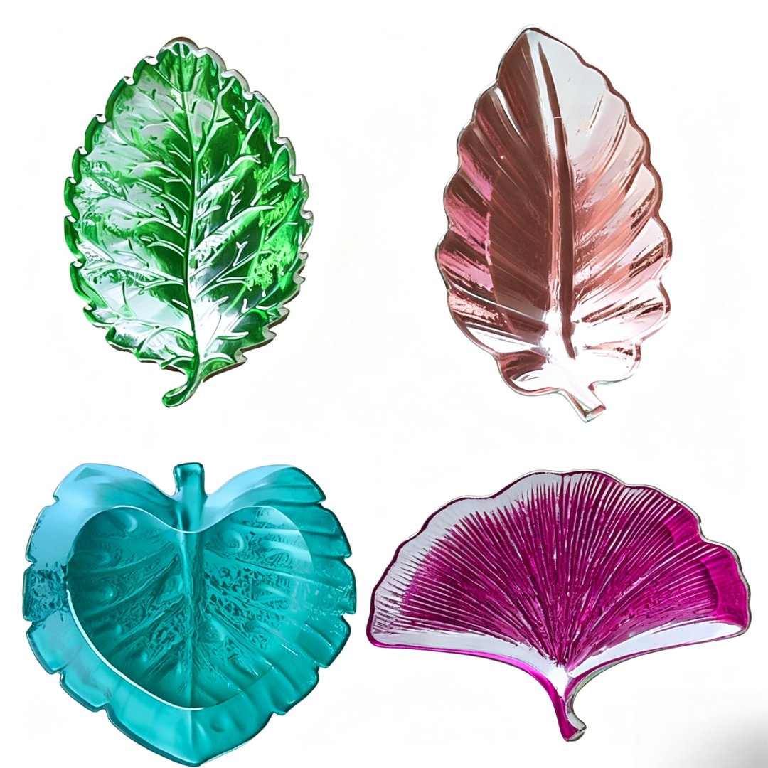 4 Styles Leaf Silicone Resin M - Soap Making Dish recension och pris