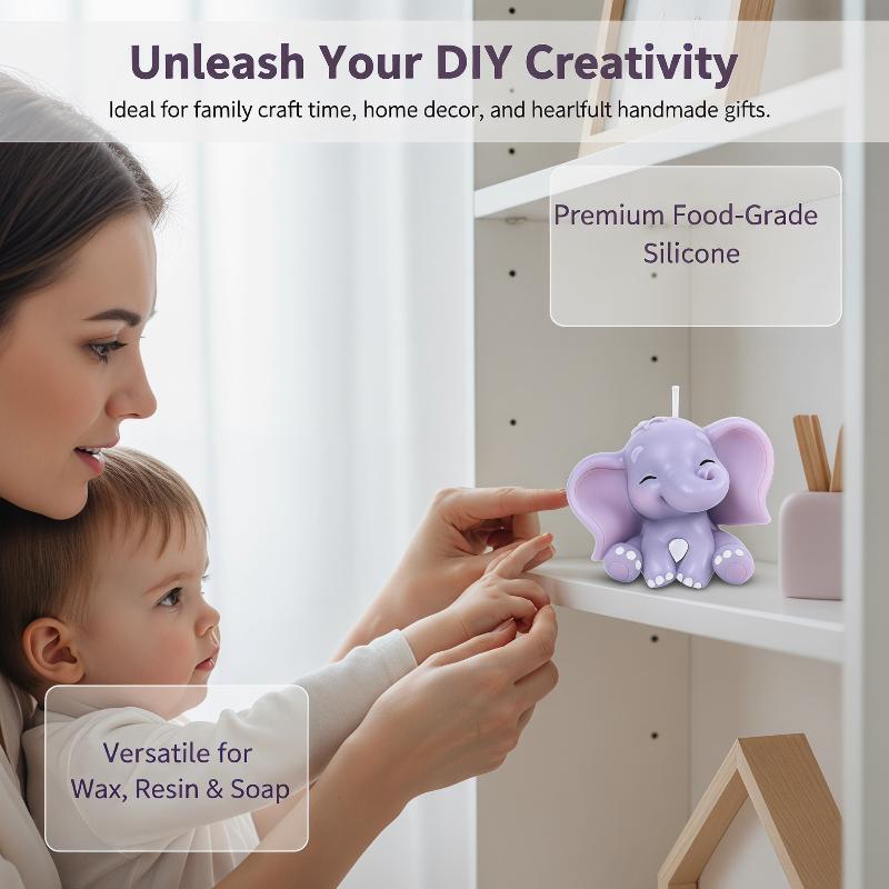 Cute 3D Elephant Silicone Cand - Soap Making Bar recension och pris