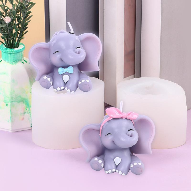 Cute 3D Elephant Silicone Cand - Soap Making Bar recension och pris