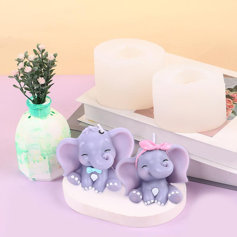 Cute 3D Elephant Silicone Cand - Soap Making Bar recension och pris