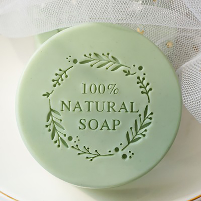 100% NATURAL SOAP  Letter flow - Soap Stamp Custom recension och pris