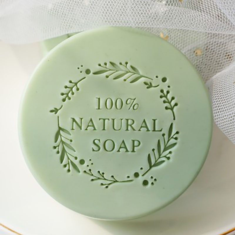 100% NATURAL SOAP  Letter flow - Soap Stamp Custom recension och pris