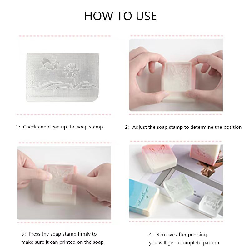 100% NATURAL SOAP  Letter flow - Soap Stamp Custom recension och pris