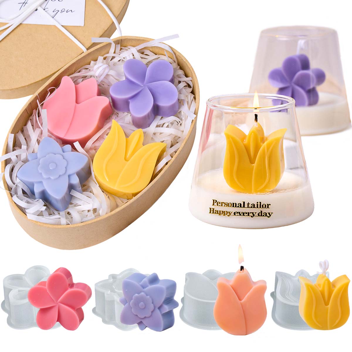 Flower Shape Silicone Candle M - Soap Making In Home recension och pris