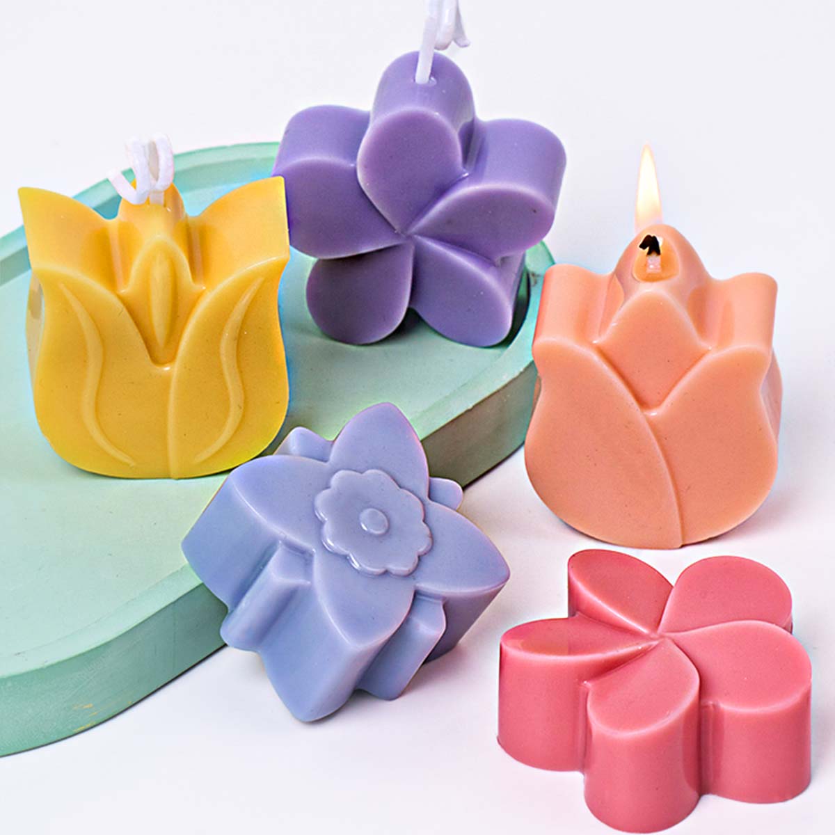 Flower Shape Silicone Candle M - Soap Making In Home recension och pris