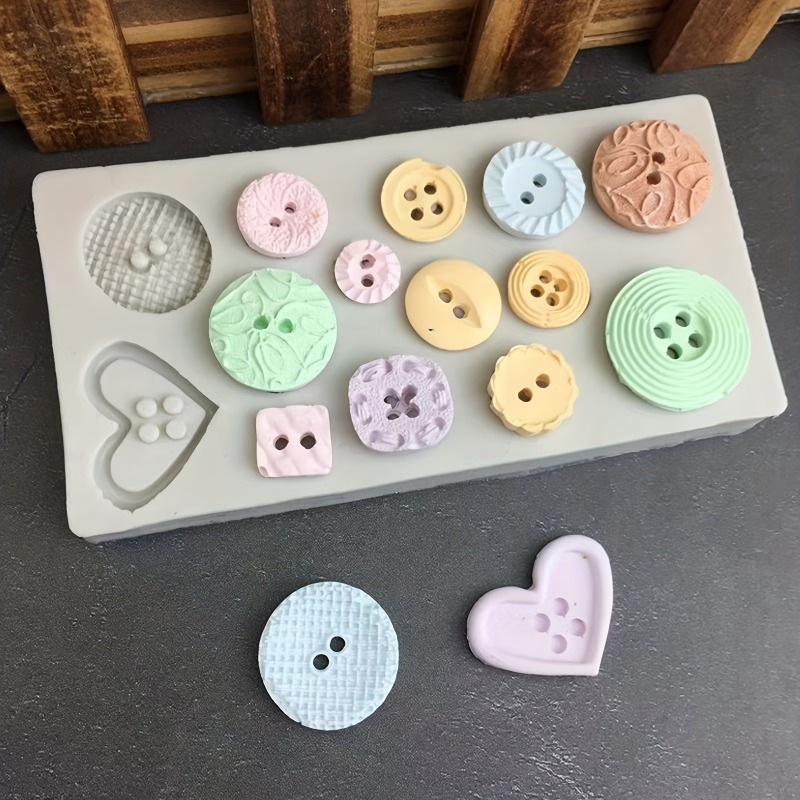 Buttons Shape Silicone Mold Si - Natural Making Soap recension och pris