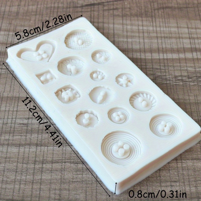 Buttons Shape Silicone Mold Si - Natural Making Soap recension och pris