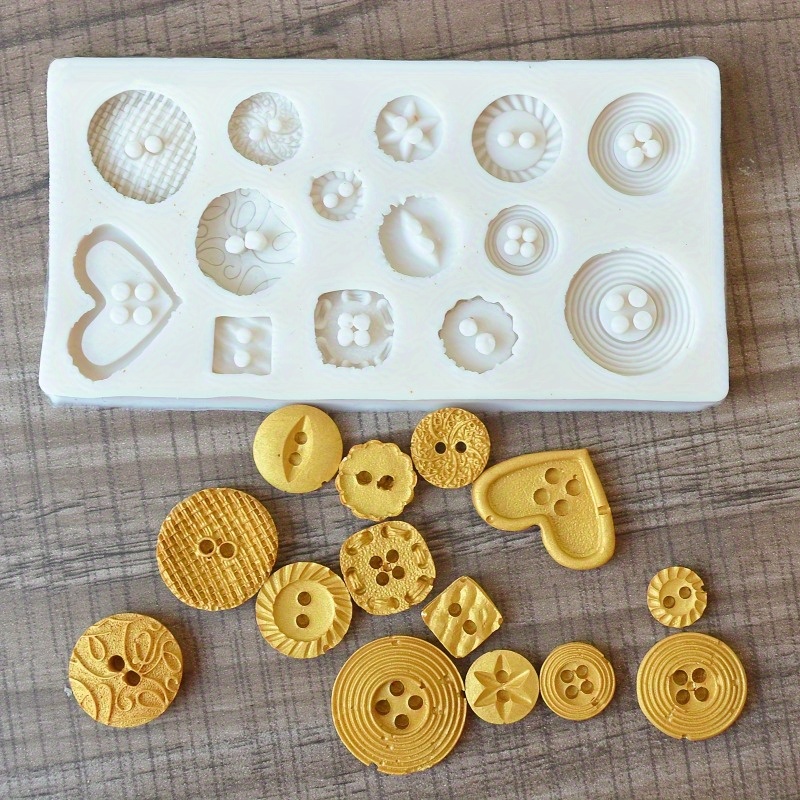Buttons Shape Silicone Mold Si - Natural Making Soap recension och pris