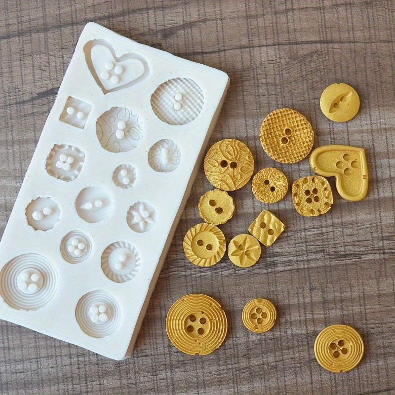 Buttons Shape Silicone Mold Si - Natural Making Soap recension och pris