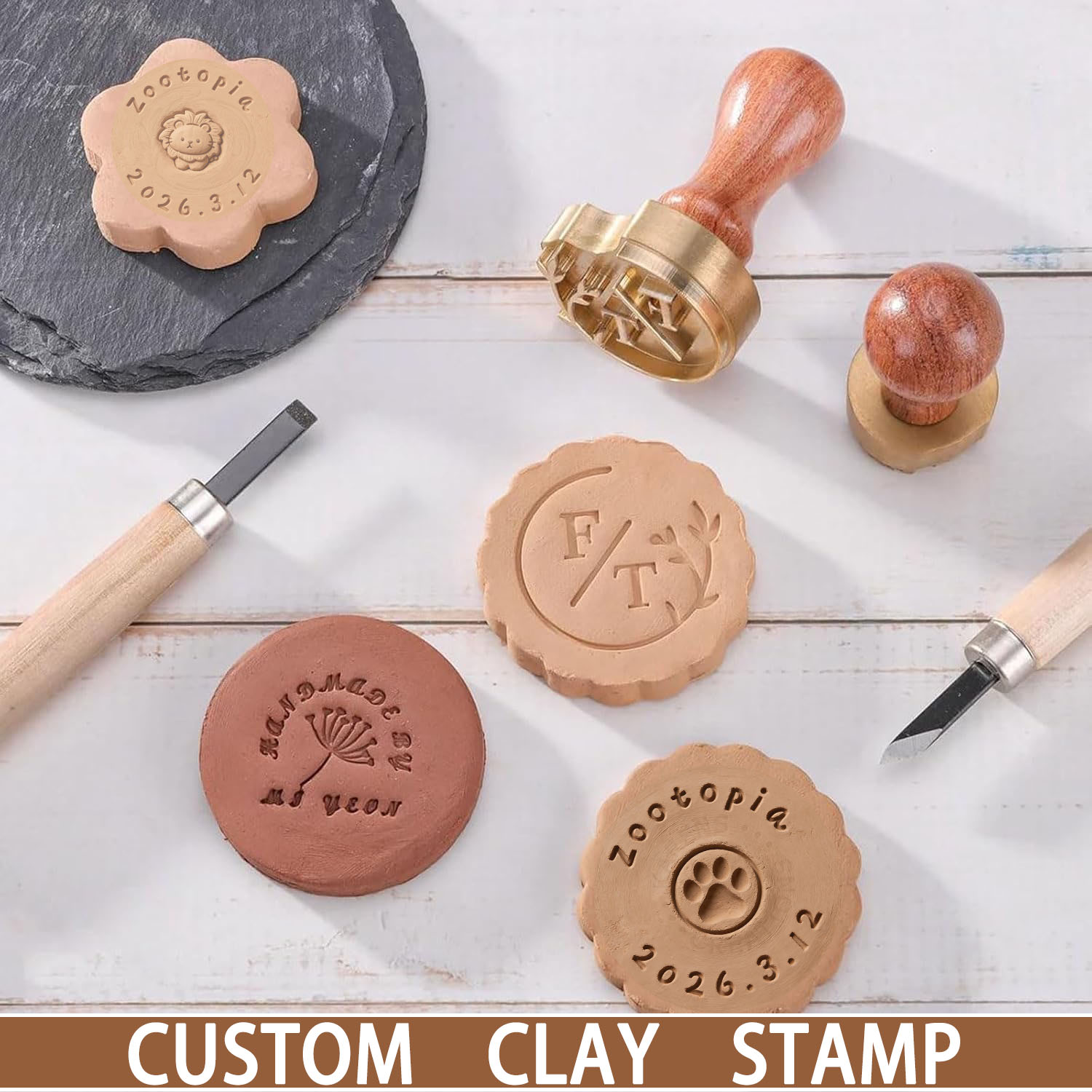 Custom Pottery Stamp and Woode - Soap Stamp Custom recension och pris