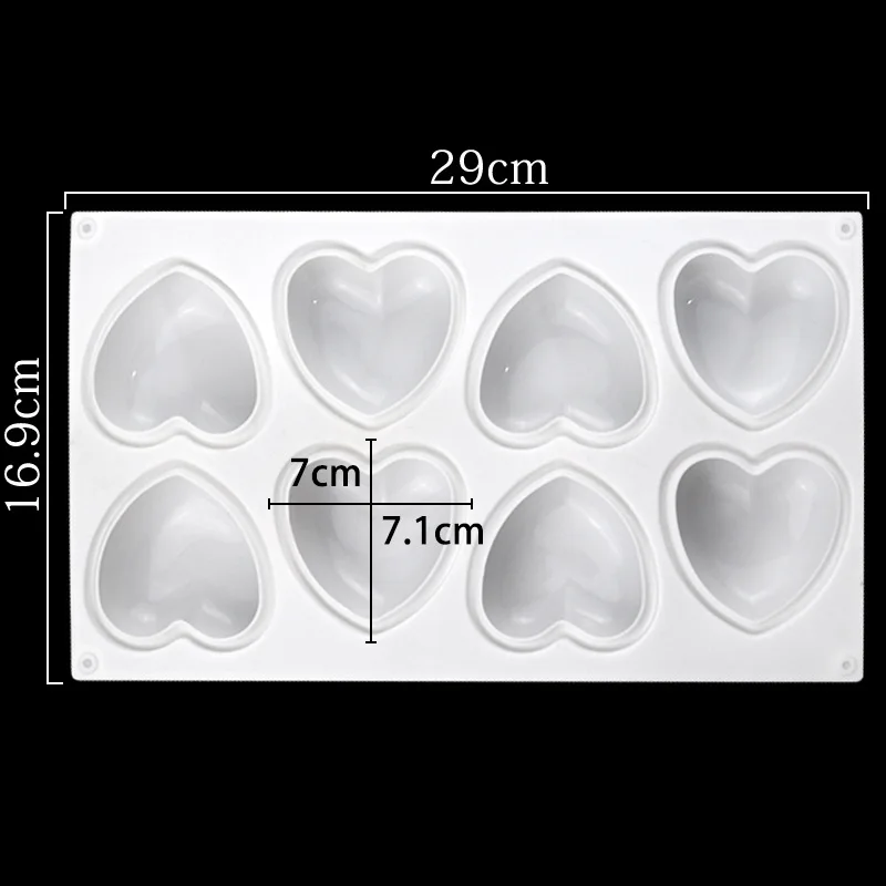 Love Heart Silicone Soap Mold  - Soap Making Accessories recension och pris