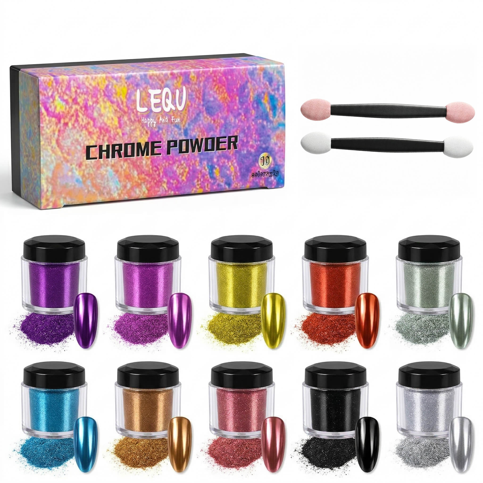 DIY 10-Color Magic Mirror Powd - Mica Powder Colorant recension och pris