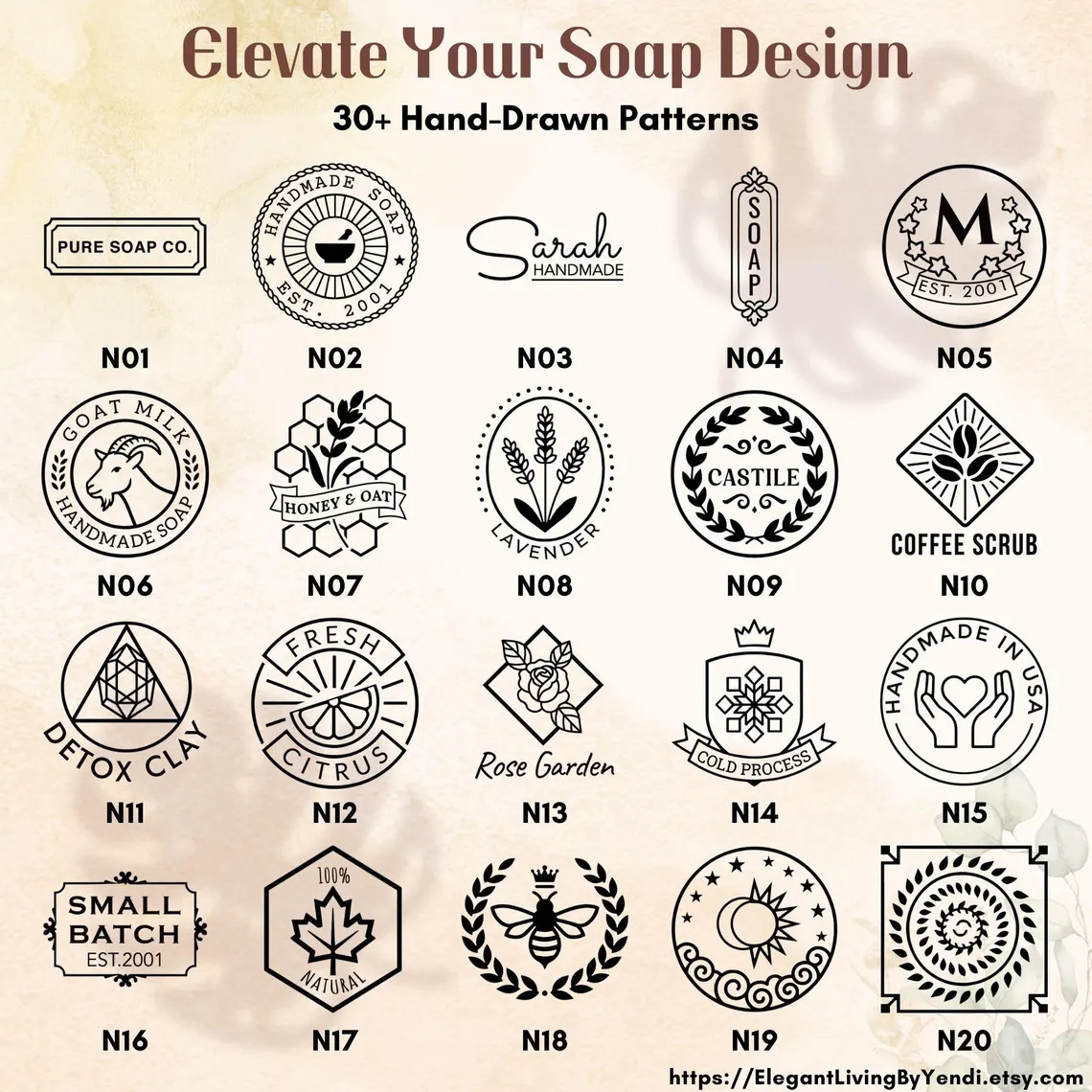 Custom Pottery Stamp for Clay  - Soap Stamp Custom recension och pris