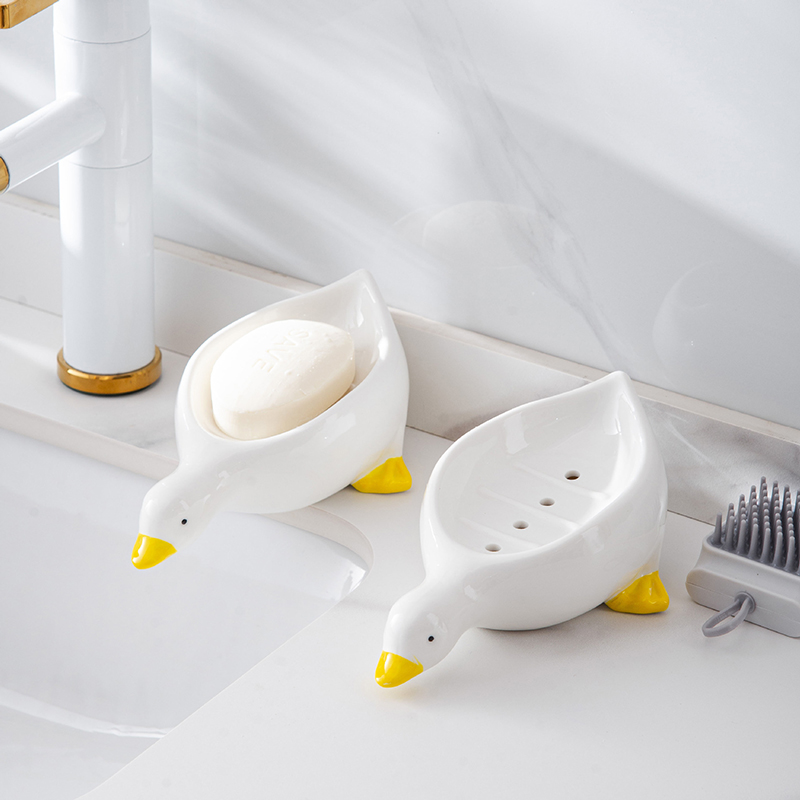 1PC Yellow Duck Shape Soap Box - Soap Making Dish recension och pris