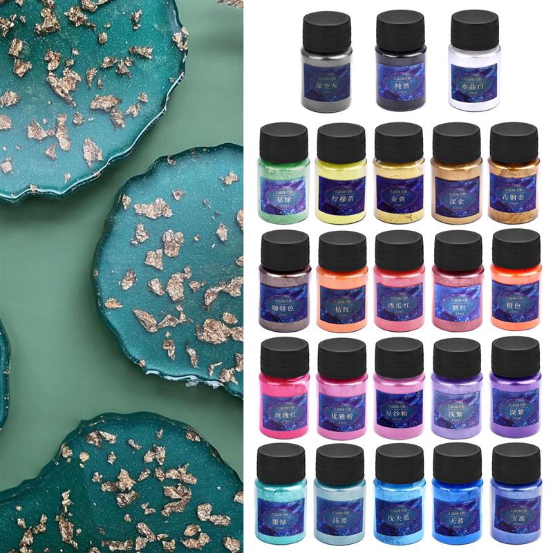 24Colors Epoxy Resin Dye Mica  - Mica Powder Colorant recension och pris