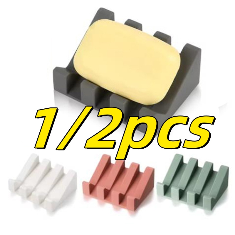 1/2/4PCS Bathroom Silicone Soa - Soap Making Dish recension och pris